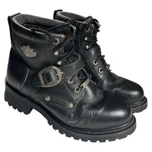 Harley-Davidson Black Leather Women's Boots